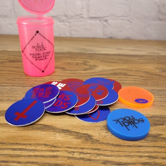 Solid Rock Milk Cap Starter Pack Vintage Pog Game - Picture 2 of 3
